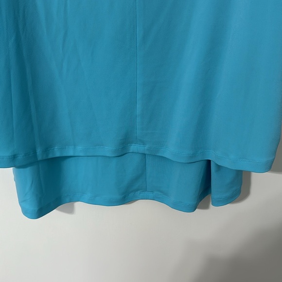 Michael Kors 1X blue tank with silver zipper details - Picture 15 of 15